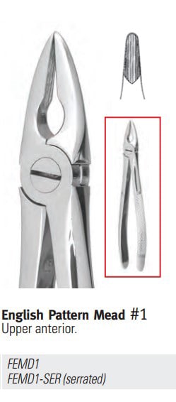 Nordent - Extraction Forceps #1 Upper Anterior Serrated product image