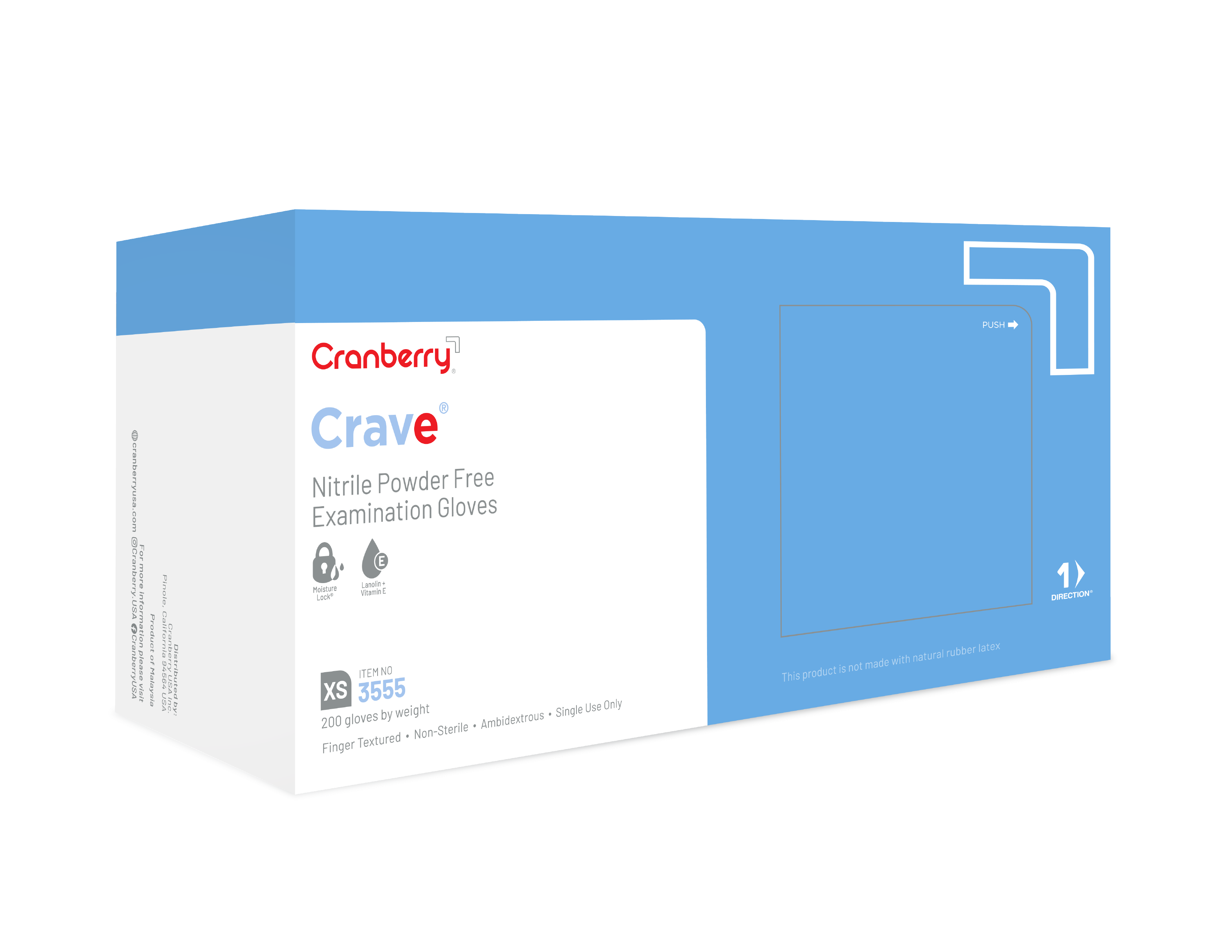 Crave Nitrile Exam Gloves X-Small Light Blue Non-Sterile thumbnail 11