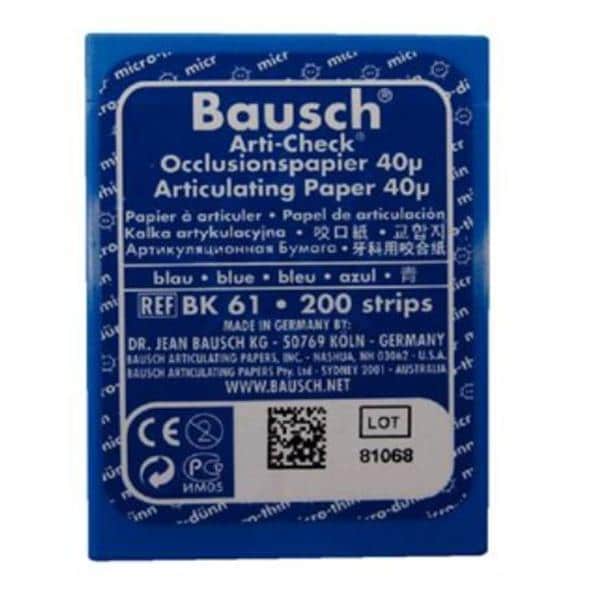 Arti-Check Micro-Thin Articulating Paper, 40 microns, Blue, 200/Pk, BK61 thumbnail 12