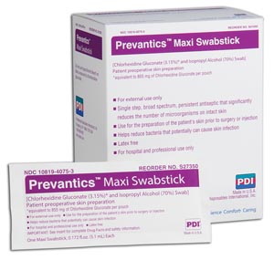 Prevantics Maxi Surgical Prep Swabstick CHG 3.15%/Isopropanol 70% 1\'s 5.1mL 6" product image