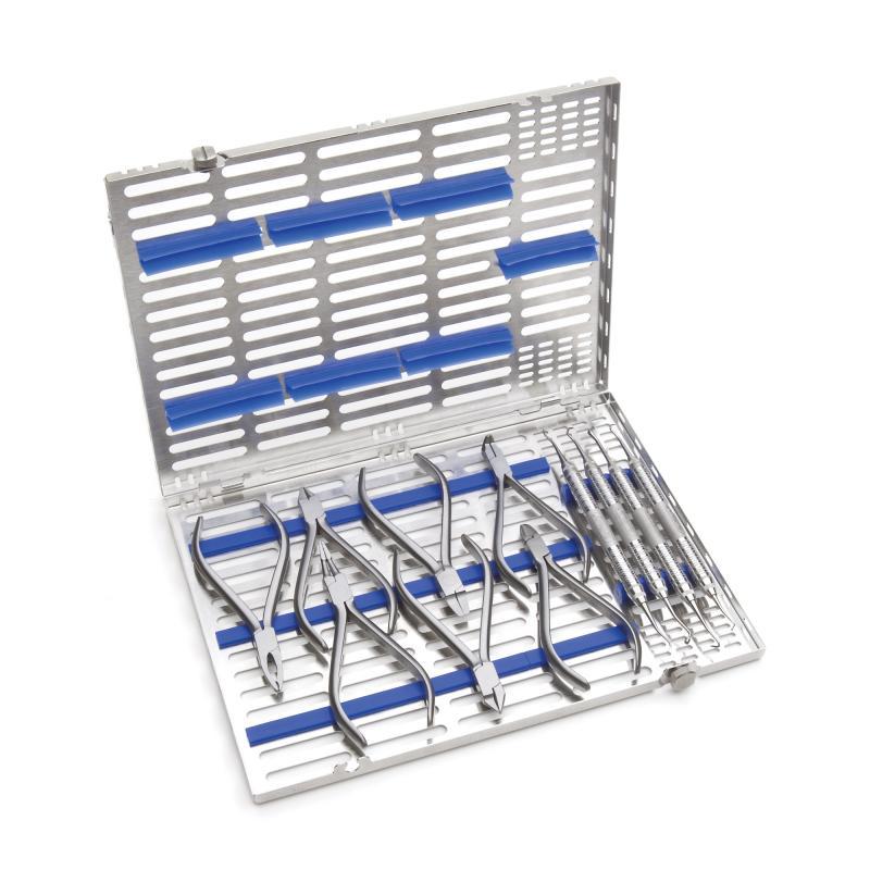 Orthodontic Cassette Stainless Steel L Thn Blue 7 Pliers & 4 Hand Instruments Ea thumbnail 11