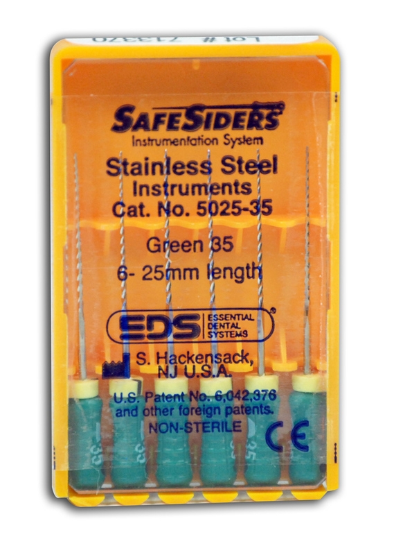 SafeSider Stainless-Steel Hand Reamers, 25 mm, 0.02 Taper, # 35, Green, 6/Pk, 5025-35 thumbnail 7
