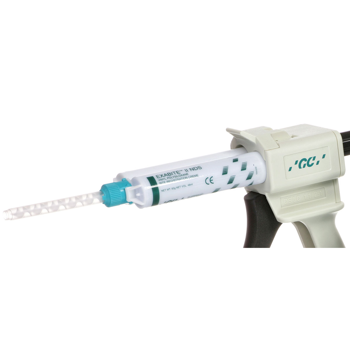 Exabite II NDS VPS Bite Registration, Fast Set, Creme 2-Cartridge Package, 48 ml, Aqua, 1/Pk, 132412 thumbnail 11