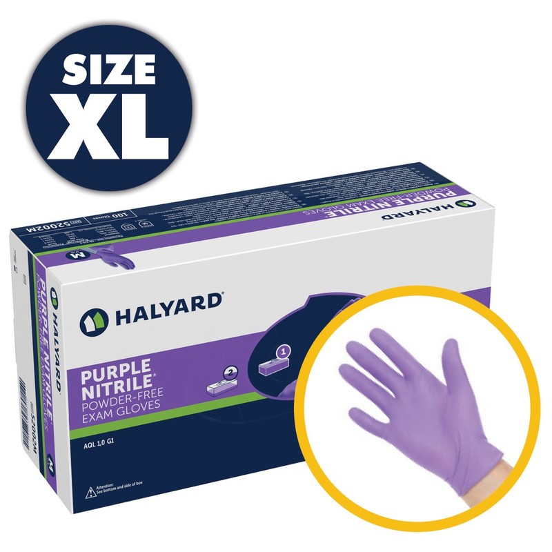 Purple Nitrile Dental Exam Gloves, Powder-Free, Extra Large, 90/Box thumbnail 11