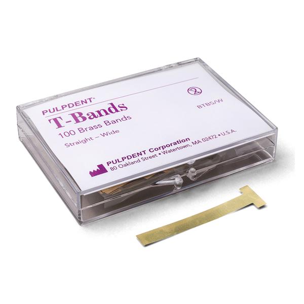 T-Bands, Curved/Wide, Brass, .002"/.05 mm, 100/Pk, BTBC/W thumbnail 3