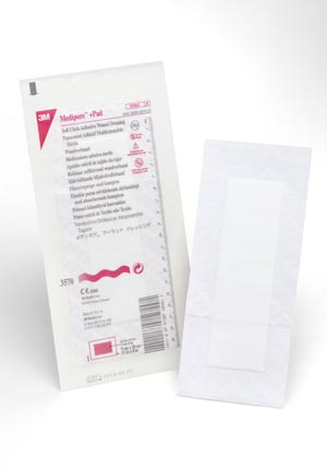 3M MEDIPORE +PAD SOFT CLOTH ADHESIVE WOUND DRESSING 3570 product image