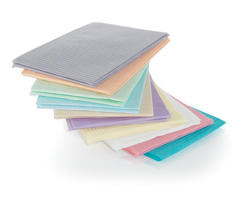 DDS Dental Supplies - Advantage Bibs 2 + 1 Ply Dusty Rose 13' x 18' 500Cs product image