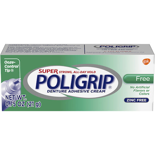 Super Poligrip Denture Adhesive Cream, Travel Size, 0.75 oz, 12/Pk thumbnail 3