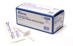 Cotton-Tipped Applicator 6 Inch x 1/10 Inch Plastic Shaft Sterile 1/pk 100 pk/bx 10 bx/cs - Cotton-Tipped Applicator 6 Inch x 1/10 Inch Plastic Shaft Sterile 1/pk 100 pk/bx 10 bx/cs - Image 1