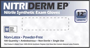 INNOVATIVE NITRIDERM EP NITRILE SYNTHETIC POWDER-FREE EXAM GLOVES 182100 thumbnail 2