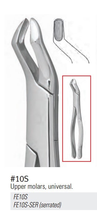 Nordent - Extraction Forceps #10s Upper Universal Molar Serrated thumbnail 2