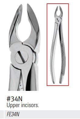 Extracting Forceps Size 34N Anatomical Upper Incisors English Pattern Ea thumbnail 2