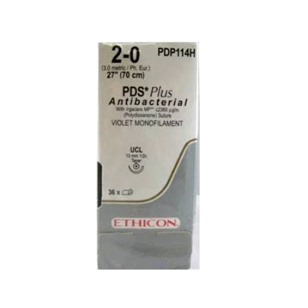 PDS Plus Suture 5-0 18" Triclosan Polydioxanone Monofilament P-3 Violet 12/Bx thumbnail 2