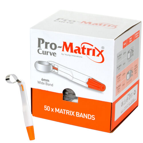 Pro-Matrix Curved Bands, Wide, Contoured, 6 mm, Orange, 50/Pk, 19006 thumbnail 11