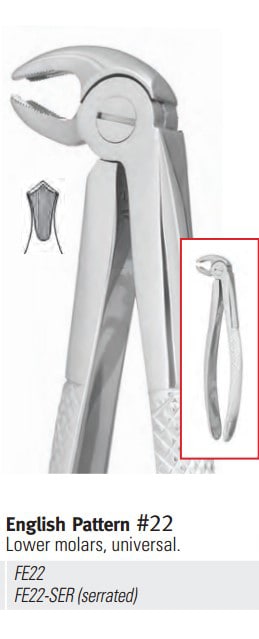 Extracting Forceps Size 22 Lower Molars Ea thumbnail 2