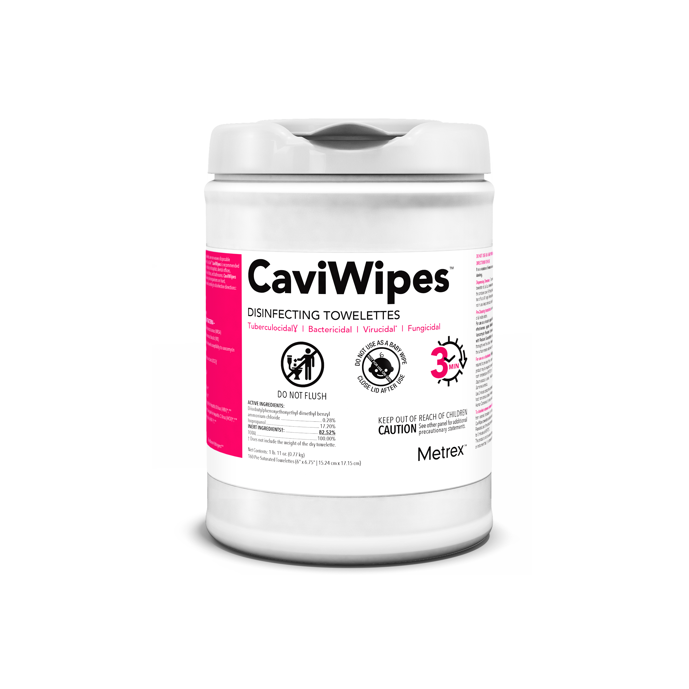 CaviWipes Surface Disinfectant Towelette Large Canister CASE product image