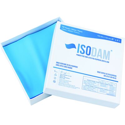Isodam Non-Latex Dental Dams, 5" x 5", Heavy, Blue, 20/Pk, ISO02300520 thumbnail 10
