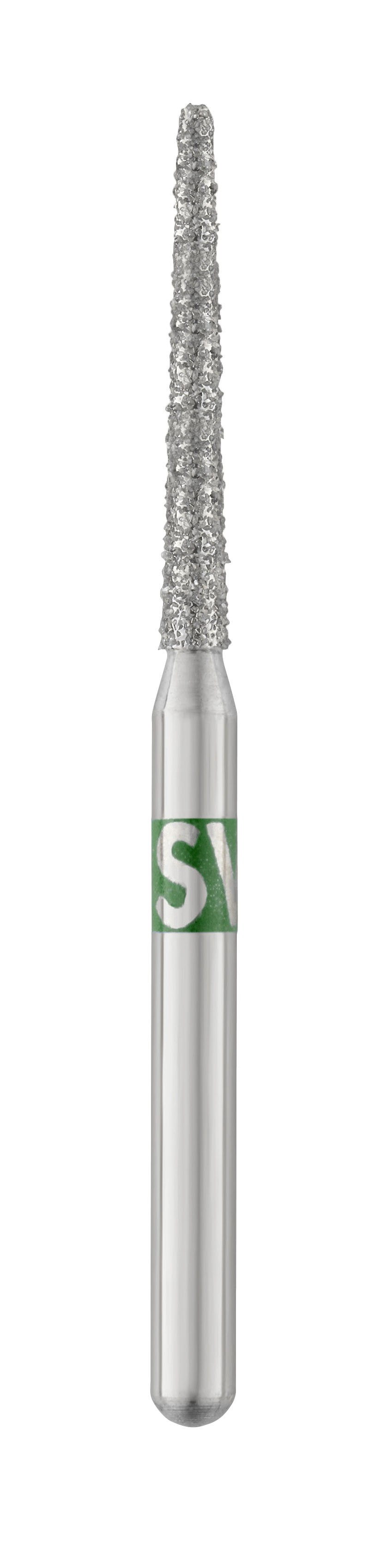 Solo Diamond Single Use Burs, FG, Round End Taper, # 1114.10, 1.4 mm, Coarse, Green, 25/Pk, 850014C thumbnail 9