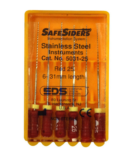 SafeSider Stainless-Steel Hand Reamers, 31 mm, 0.02 Taper, # 25, Red, 6/Pk, 5031-25 product image