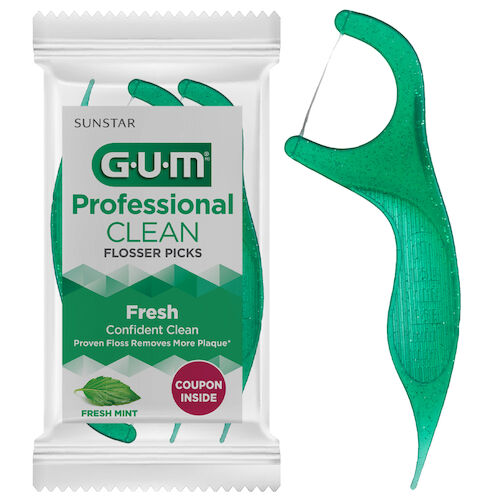Gum Professional Clean Flossers, Mint, 3 x 48/Pk, 891PR thumbnail 4