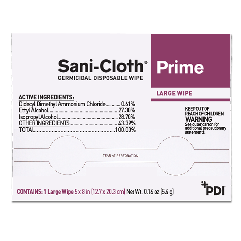 Sani-Cloth Prime Germicidal Wipes Large Box 50/Pk thumbnail 2