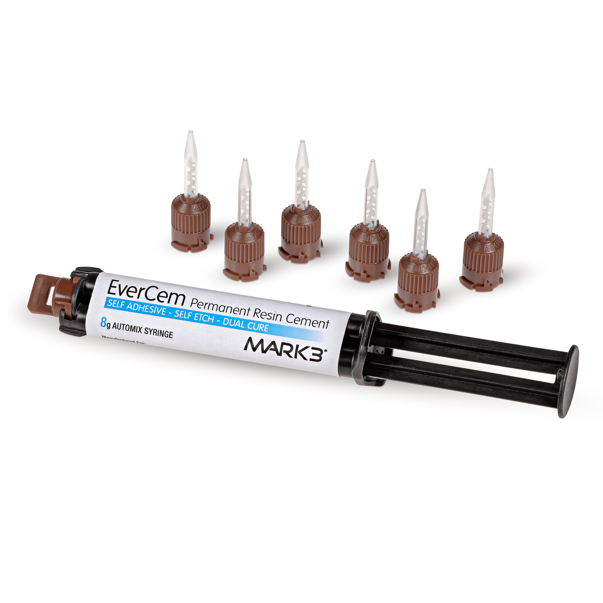 MARK3® EverCem Permanent Resin Cement Universal Dual Cure 8gm Automix Syringe Kit - MARK3® EverCem Permanent Resin Cement Universal Dual Cure 8gm Automix Syringe Kit - Image 1
