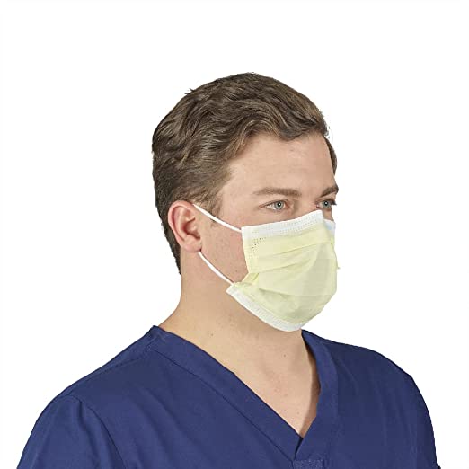 Procedure Mask Not ASTM Rated Fog-Free Strip Yellow Adult 50/Bx thumbnail 9