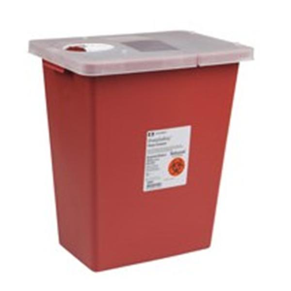 Monoject Sharps Container, with Hinged Rotor Lid, 8 Gal, Large, Red, 1/Pk, 8980 product image