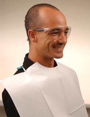 Contour Neck Bib 18x22 3+1 Ply Dusty Rose 400/Cs, WERUECDR thumbnail 4