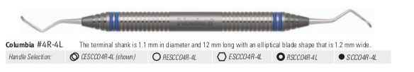 Curette Columbia Double End Size 4R/4L DuraLite Round Stainless Steel Ea thumbnail 4