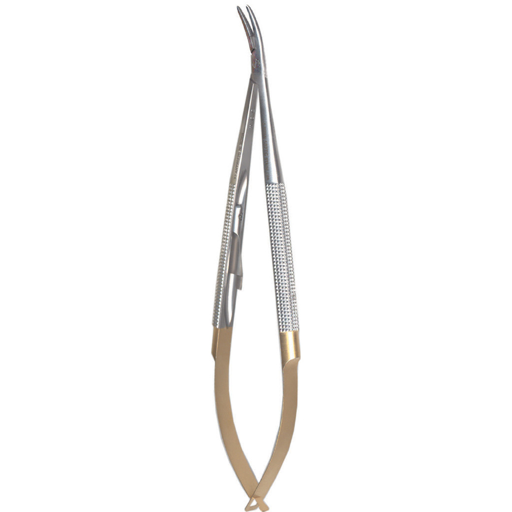 Needle Holder Castroviejo Curved Stainless Steel Ea thumbnail 3