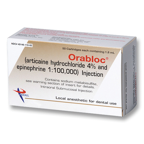 Orabloc Articaine HCl 4%, with Epinephrine, 1:100,000, 1.7 ml, Red, 50/Pk, 2101051 thumbnail 12