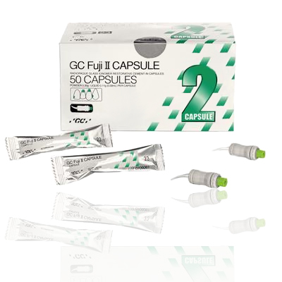 Gc Fuji Ii #23 Dark Gray Capsules Box Of 50. Fluoride-Releasing Radiopaque Self-Cure Glass thumbnail 9
