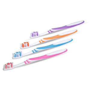Toothbrush Premium Adult Soft Bristles with Contoured Head Assorted Colors 72Bx product image
