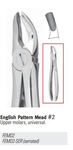 Nordent - Extraction Forceps #2 Upper Bicuspids Serrated thumbnail 2
