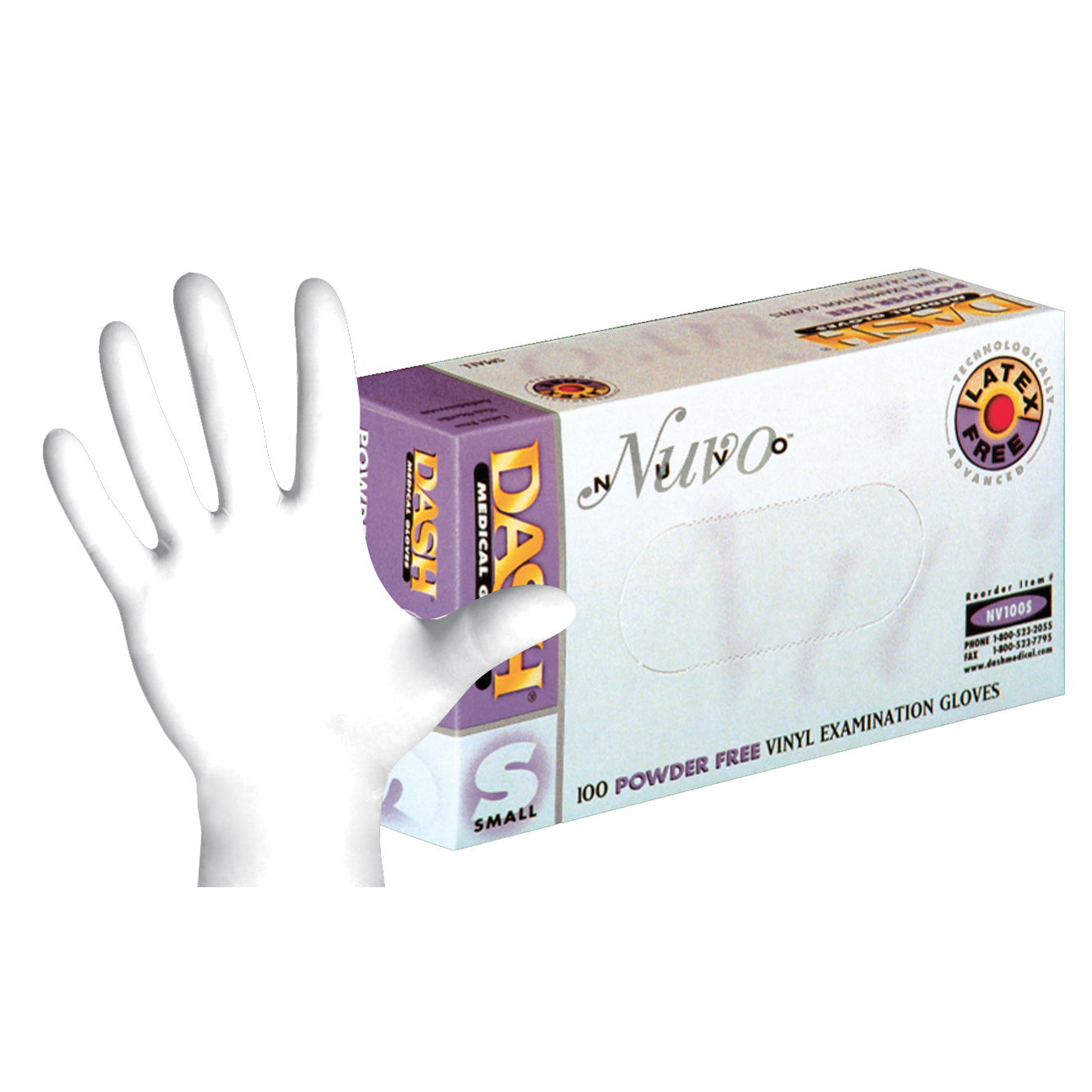 Nuvo Vinyl Exam Gloves Medium Opaque White Non-Sterile thumbnail 11