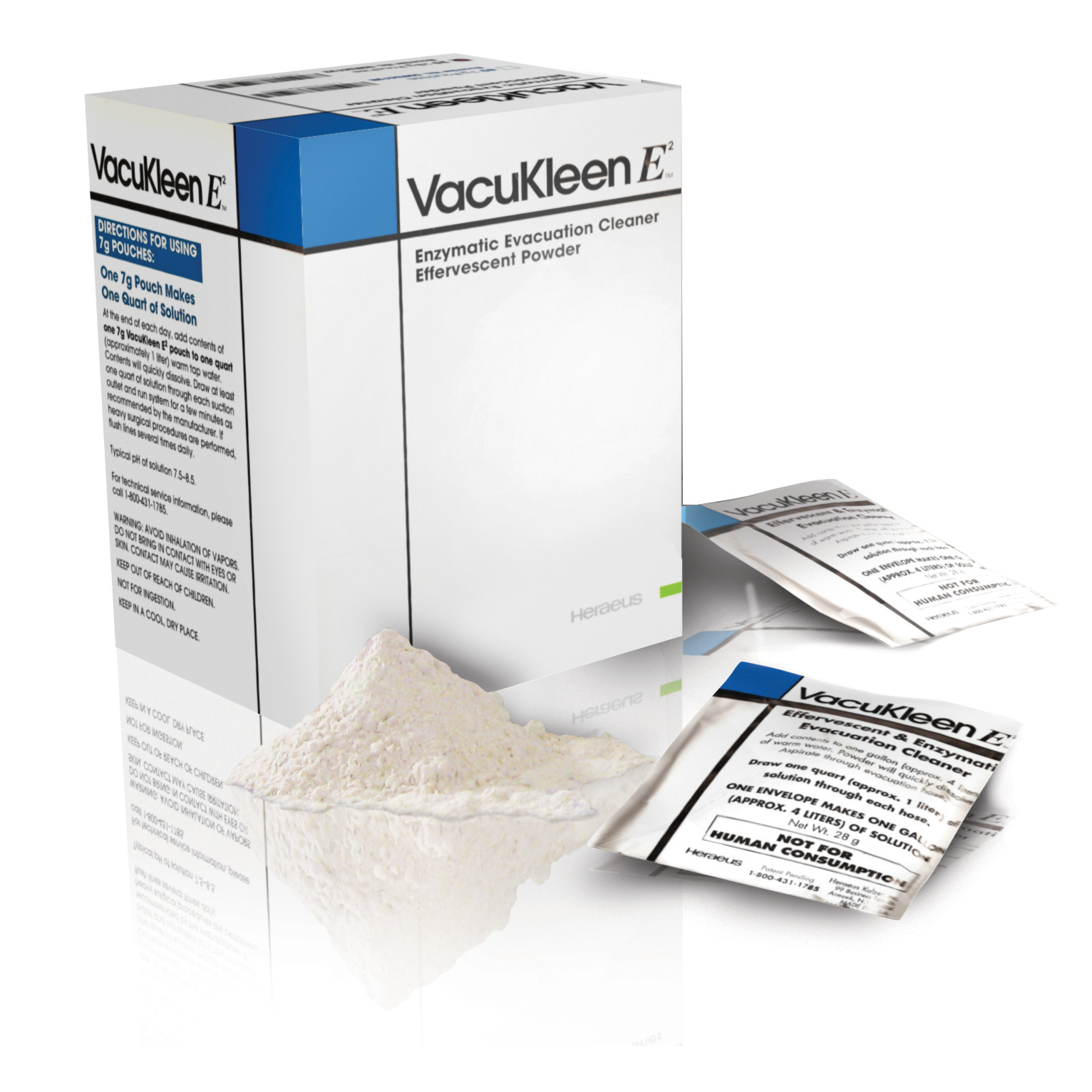 VacuKleen E2 Evacuation System Enzymatic Cleaner Unit Dose Pouches 140/Bx product image