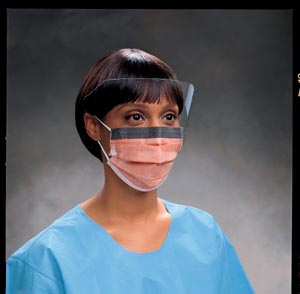 Fluidshield Procedure Mask, ASTM Level 3, Earloop, Orange, 25/Box thumbnail 15