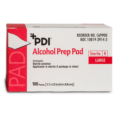 Alcohol Pads Large 2.5"x3" 100/Box C69900 thumbnail 2