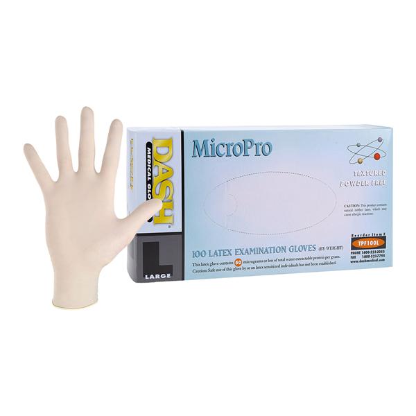 Micropro Latex Exam Gloves Large Natural Non-Sterile thumbnail 9