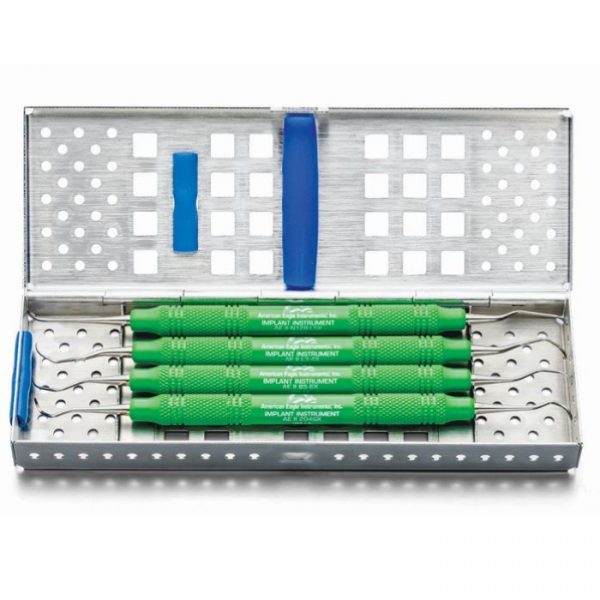 Titanium Implant Curette Kit, with Stainless Steel Cassette, AEIIKZ thumbnail 9