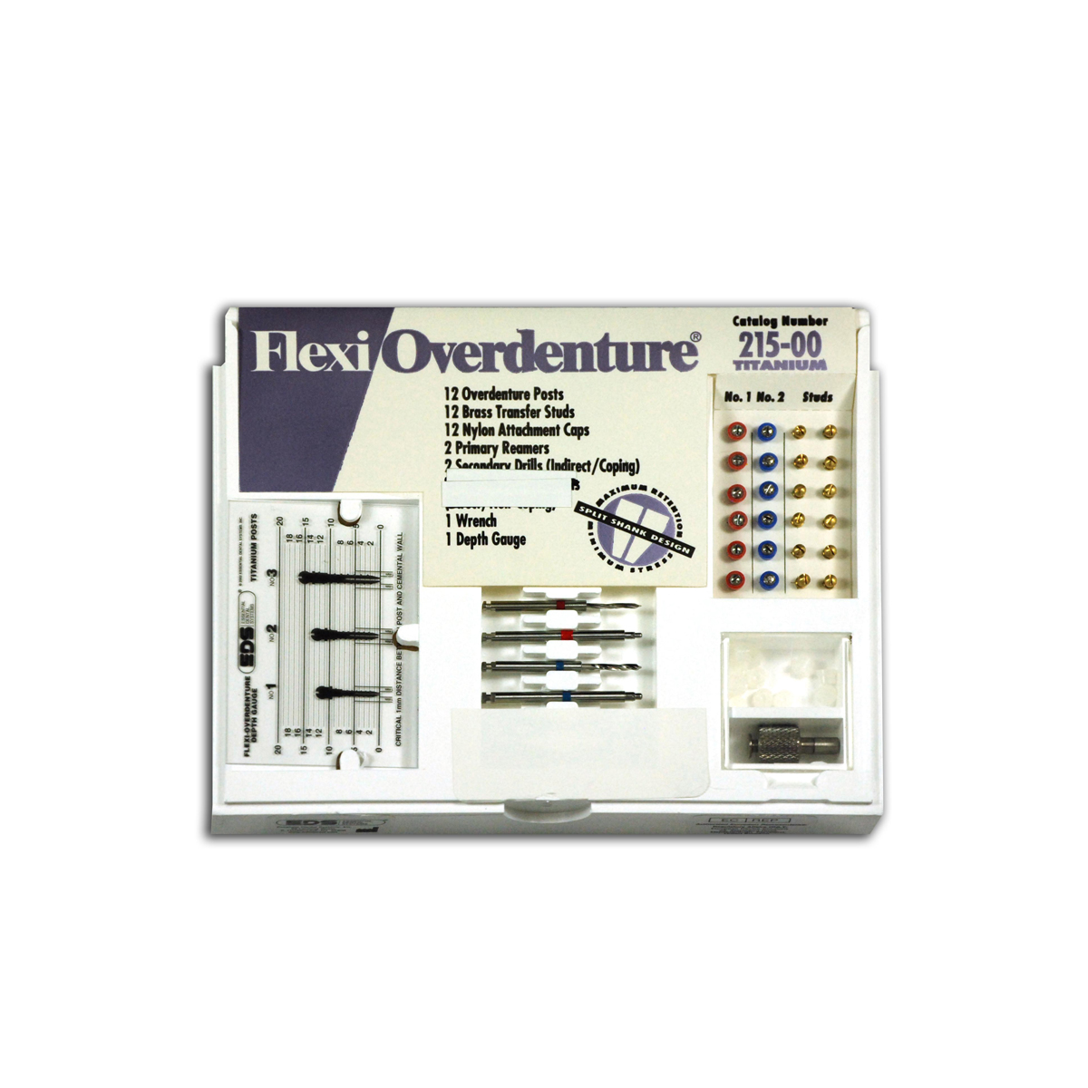 Sizes 1/2 Titanium Flexi-Overdenture Introductory Kit - Sizes 1/2 Titanium Flexi-Overdenture Introductory Kit - Image 1