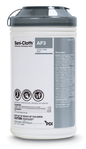 Sani-Cloth AF3 Germicidal Wipes XL 75/Can product image