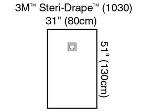 Steri-Drape 51x31" Sterile Surgical Drape Fenestrated image