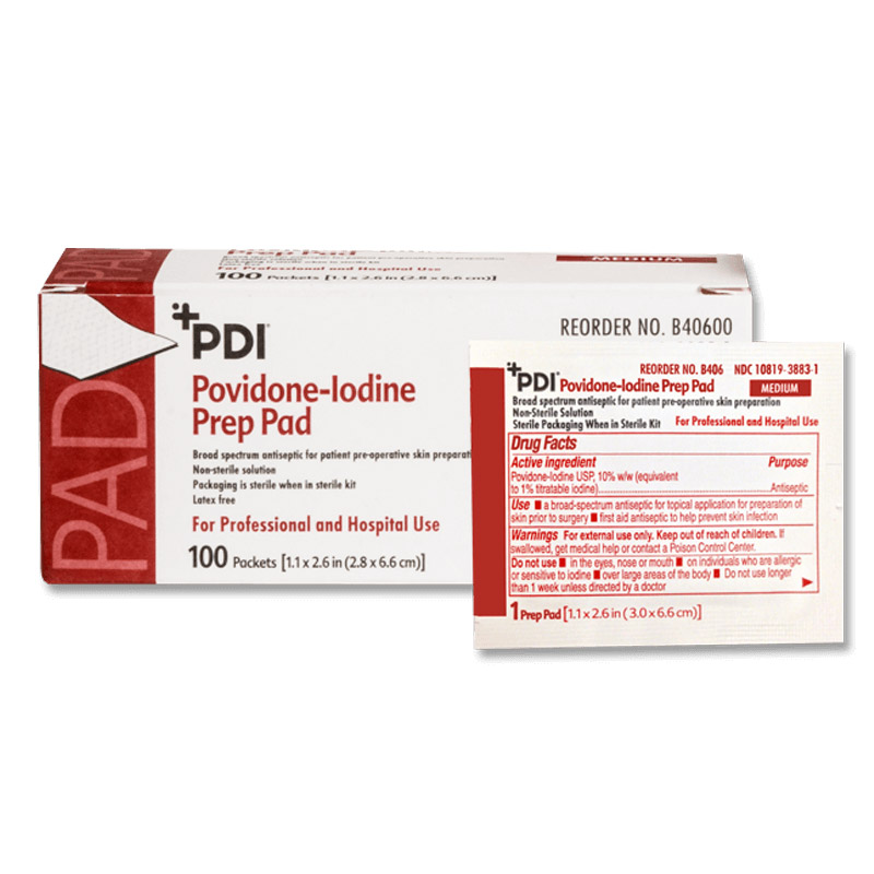 Prep Pad PVP Iodine 10% Medium 1-3/16x2-5/8" thumbnail 6