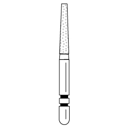 Two Striper Diamond Burs, FGSS, Short Cut, Flat-End Taper, 702.8 S, 1.4 mm, Coarse, Green, 5/Pk, 2015909 product image