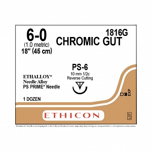 6-0 Chromic Gut Sutures with PS-6 Needle, 12/Pk, 1816G thumbnail 3