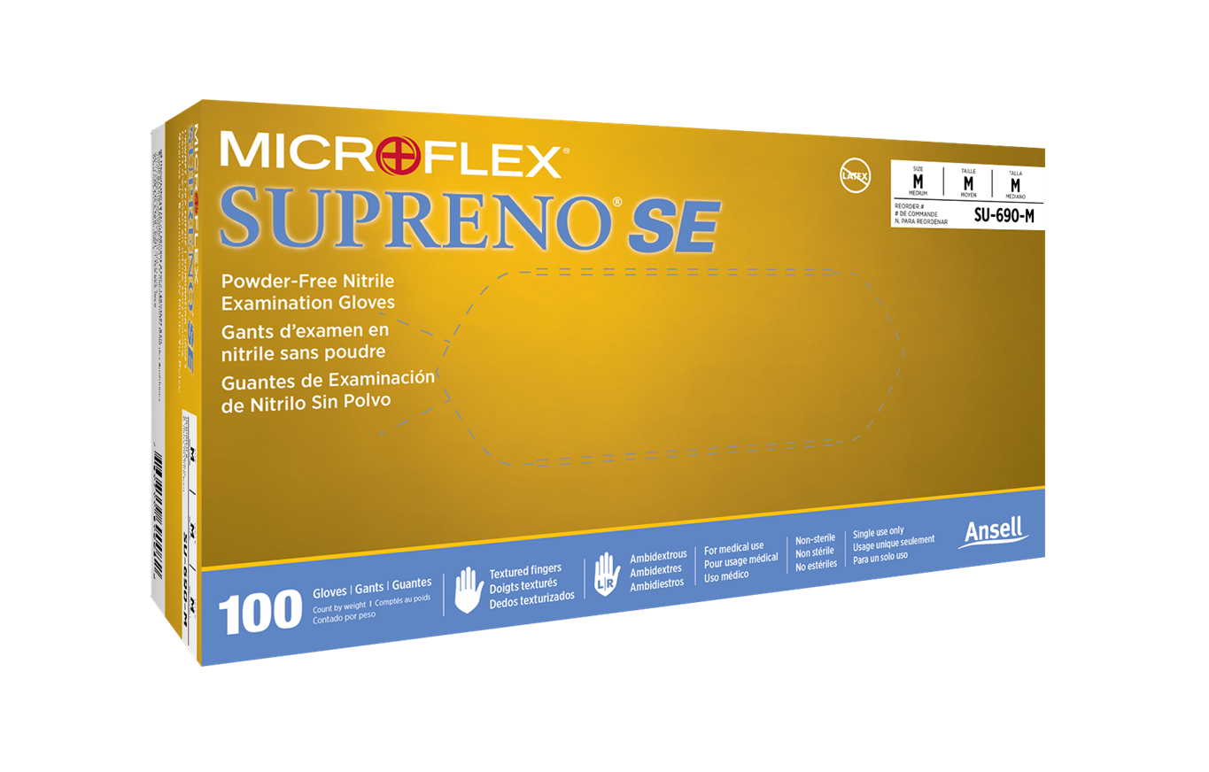 MICROFLEX Supreno SE Nitrile Exam Gloves Small Violet Blue Non-Sterile 100/Bx product image