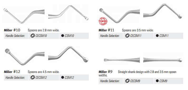 Bone Curette Size 9 Miller Double End Ea thumbnail 3