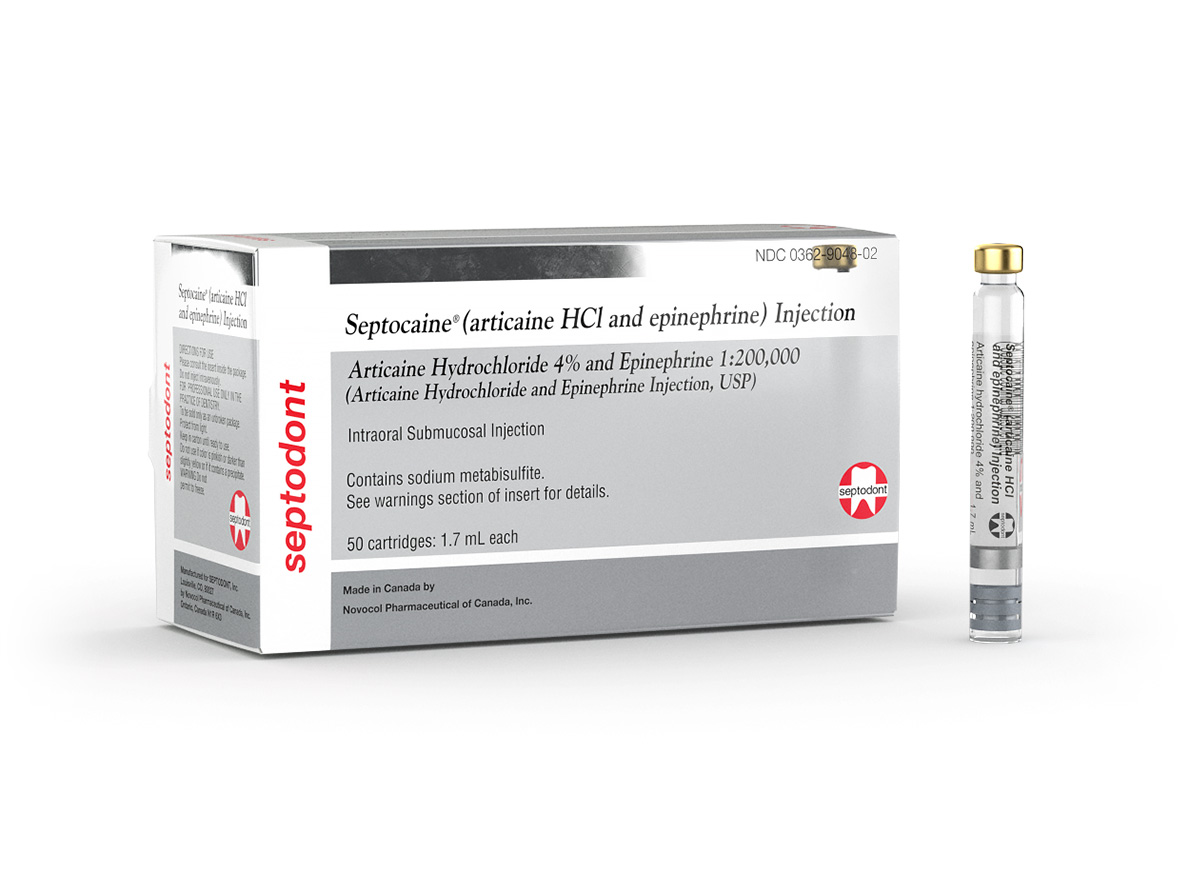 Septocaine Articaine HCl 4% Epinephrine 1:200 000 1.7 mL 50/Bx thumbnail 10